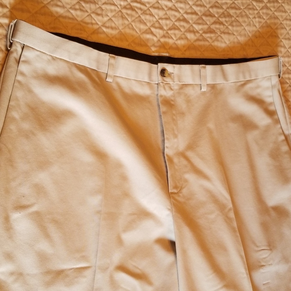 Haggar 42x30 khaki dress pants mens slacks - Picture 3 of 5
